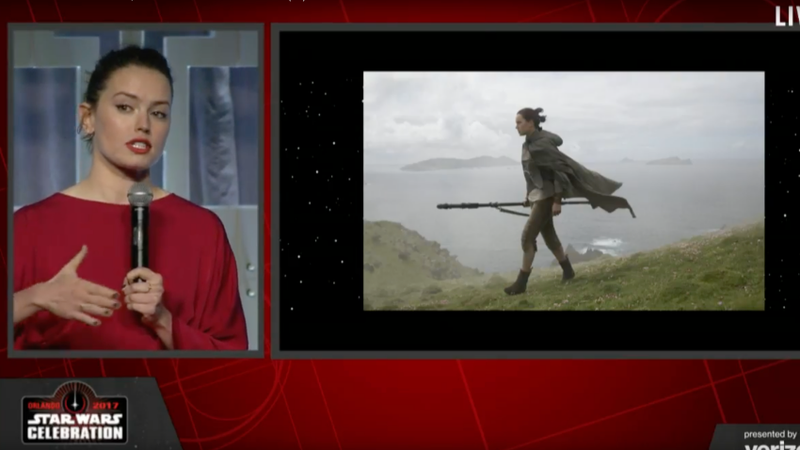 Daisy Ridley shares the first glimpse of Rey in the new film.